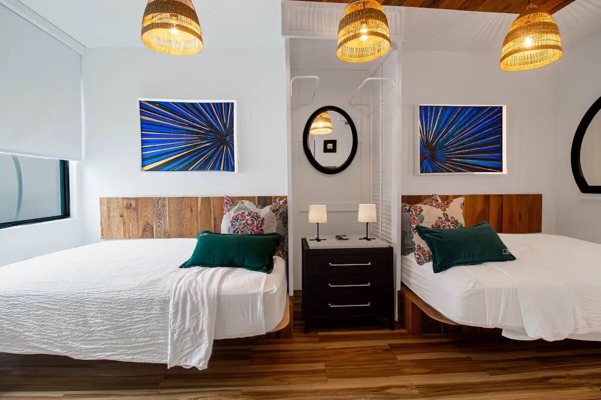 Deluxe Double Room, 2 Queen Beds, Courtyard View, Ground Floor - bedroom