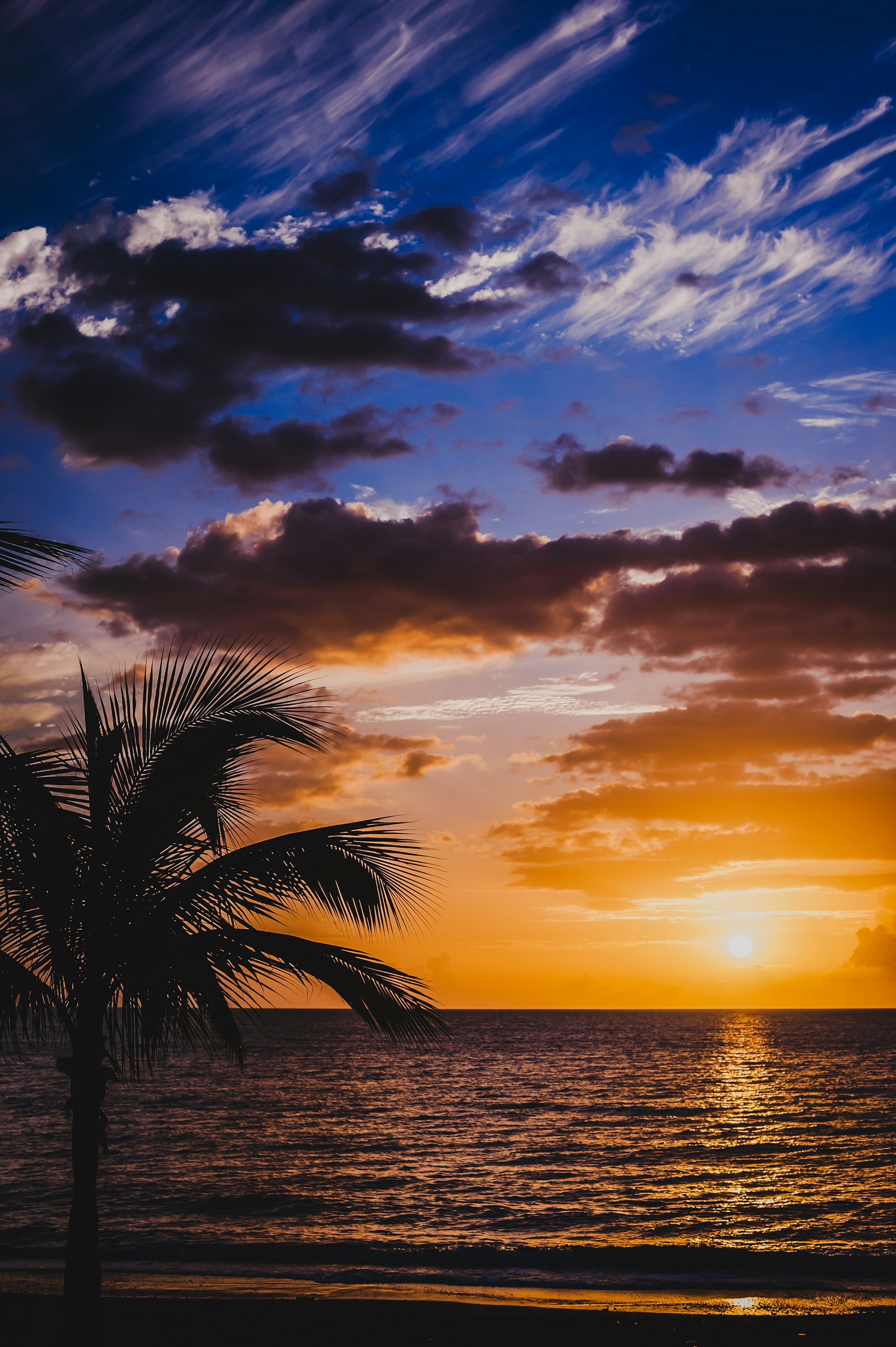 Sunset over a Puerto Rico beach